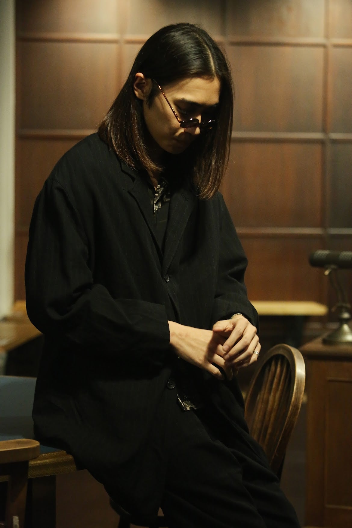 r⭐︎n PC PIN STRIPE BEBOP JACKET PIN STRIPE BEBOP JACKET