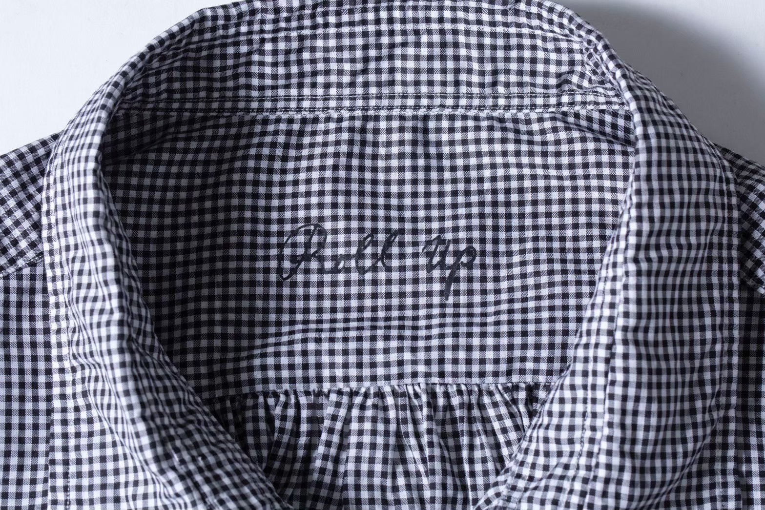 “PC EXCLUSIVE” ROLL UP GINGHAM CHECK SHIRT (PORTER CLASSIC ORIGINAL 140/2 GINGHAM)
