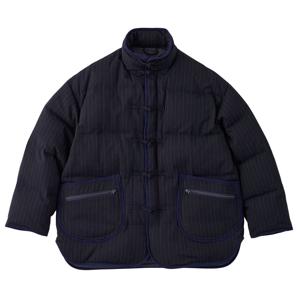 PIN STRIPE CHINESE DOWN JACKET