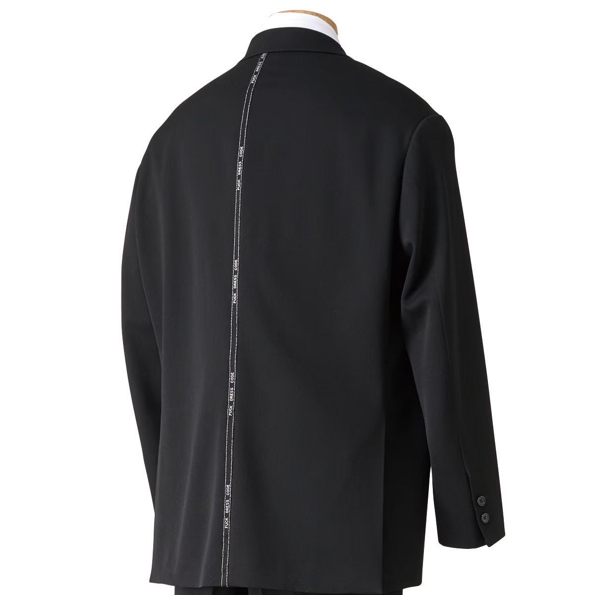 BLACK GABARDINE TAILORED SUIT (FUCK DRESS CODE)