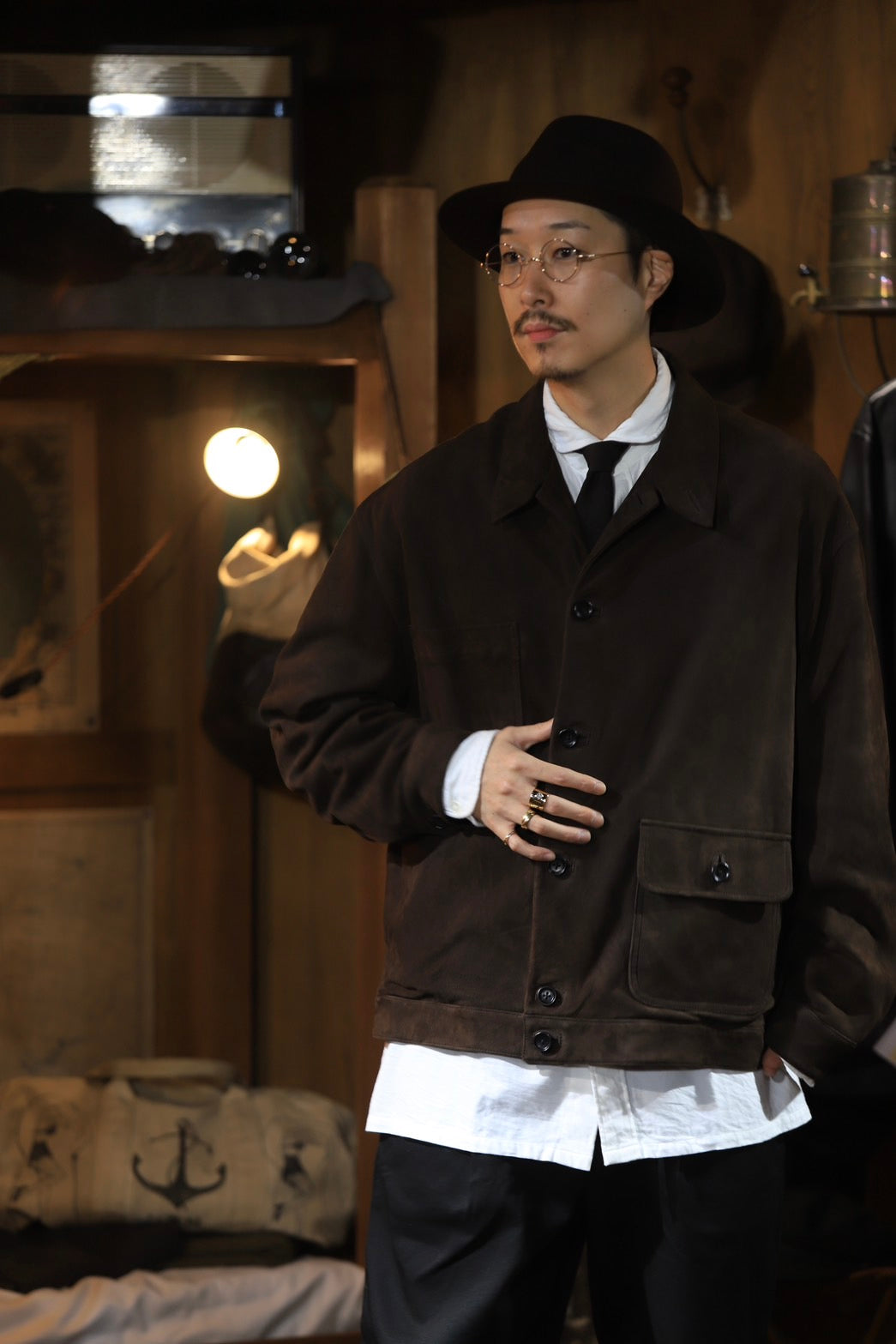 LEATHER SUEDE DUKE JACKET (ENTREFINO)