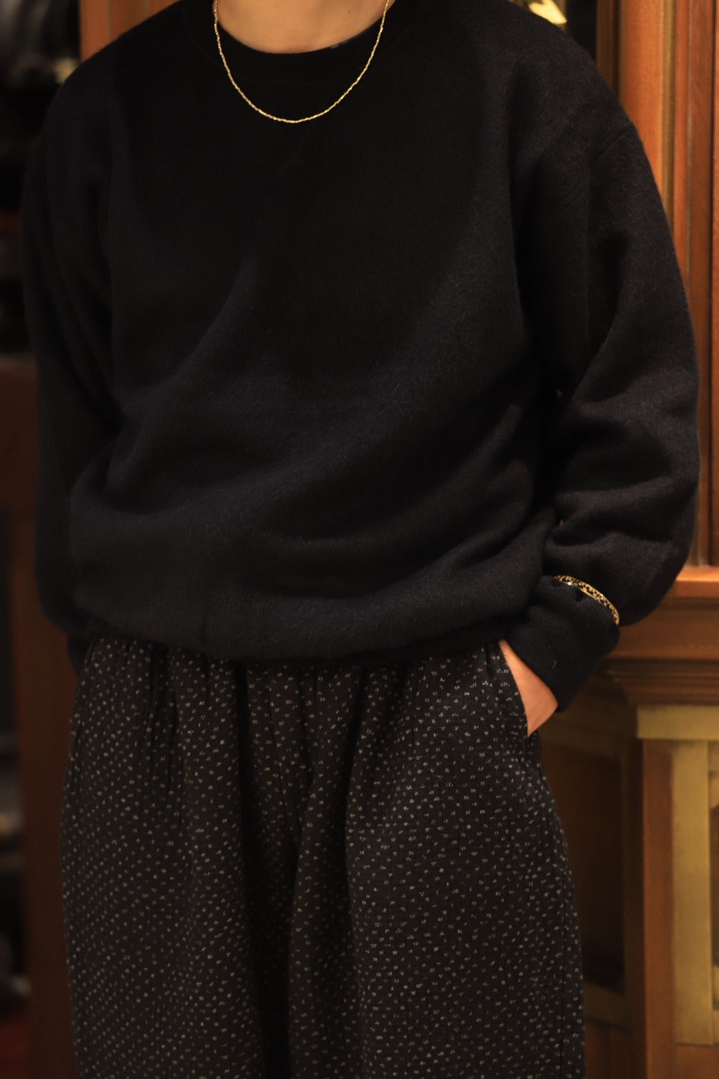 BABY ALPACA / CASHMERE DOUBLE FACE CREWNECK
