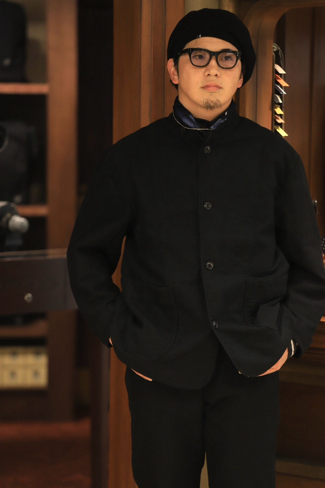 NEW MOLESKIN STAND COLLAR JACKET