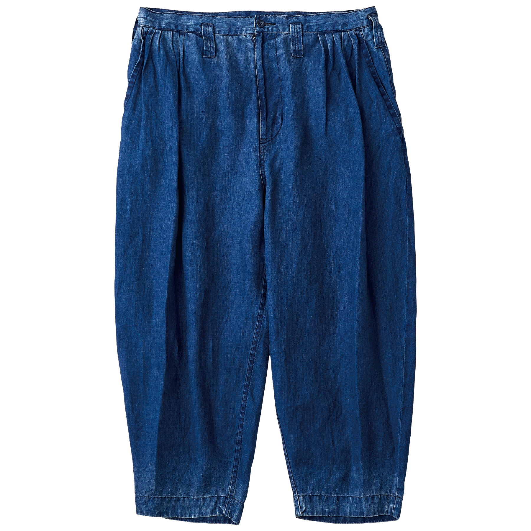 INDIGO LINEN BEBOP PANTS