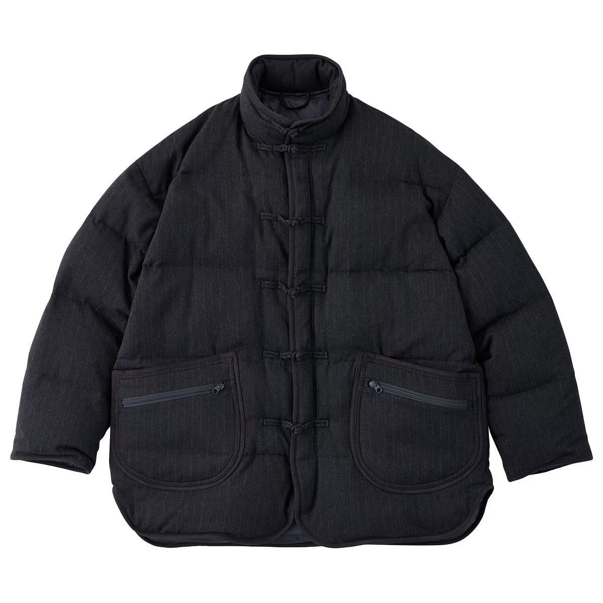 PIN STRIPE CHINESE DOWN JACKET