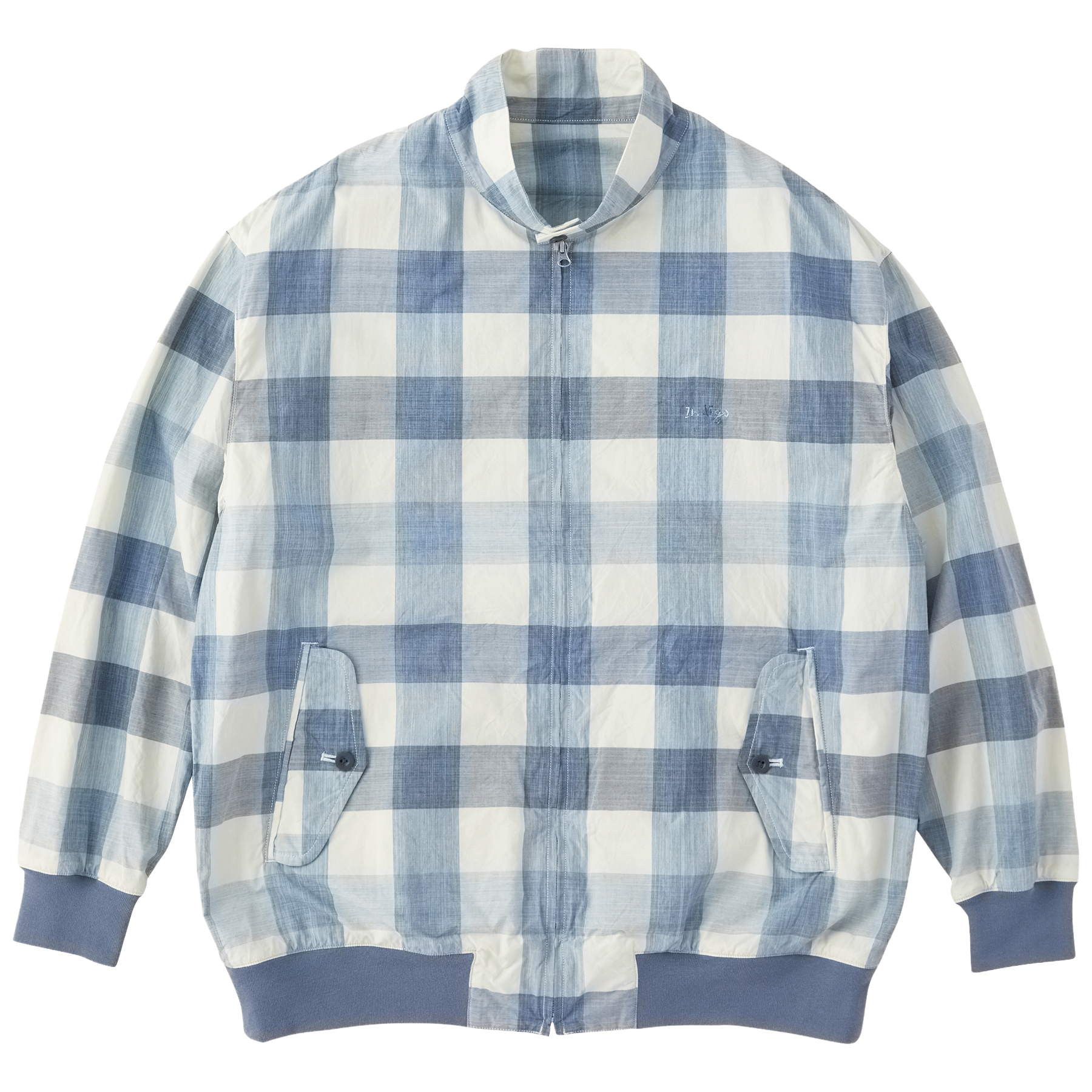 H/W INDIGO CHECK SWING TOP