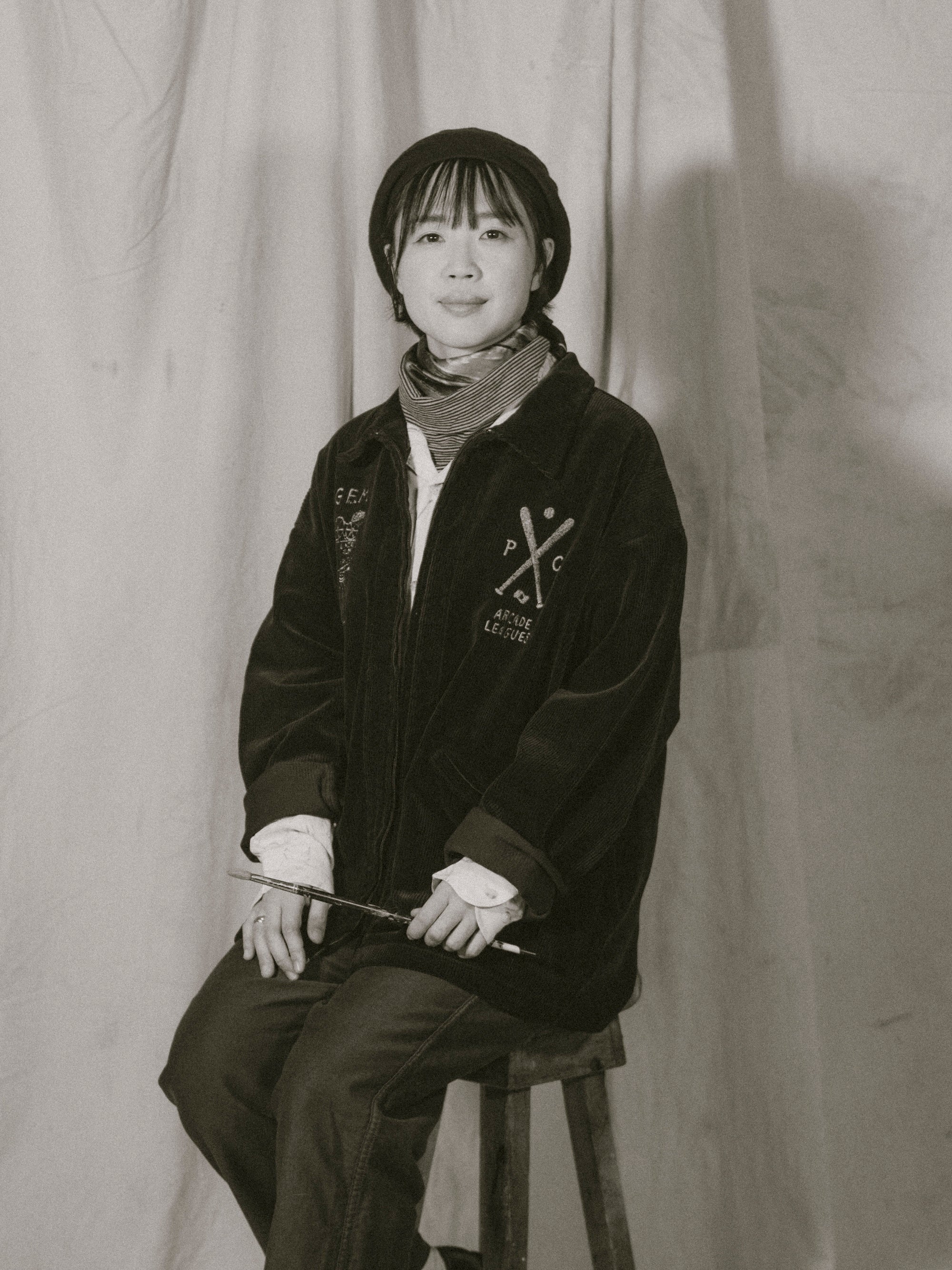 CORDUROY ZIP JACKET EMBROIDERY (SANDLOT)