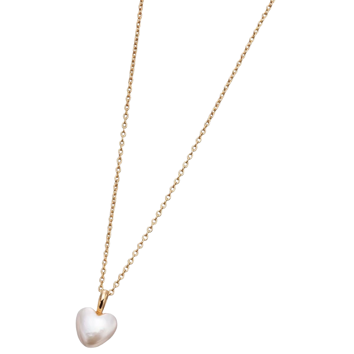 NATURAL HEART PEARL GOLD NECKLACE (LIMITED)