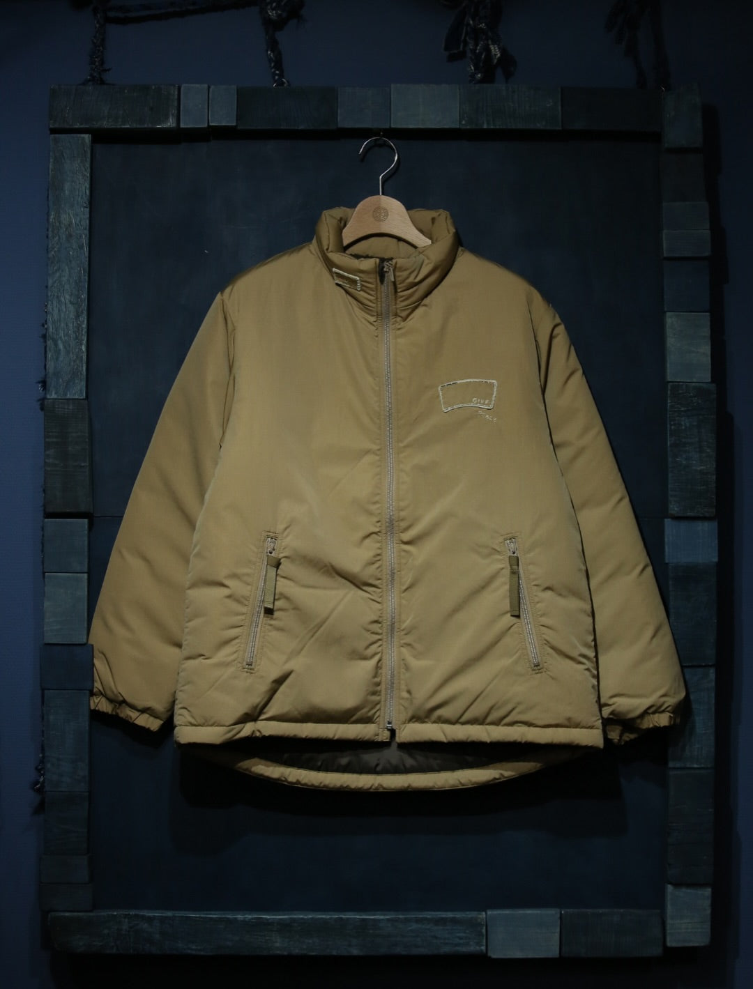 "GINZA EXCLUSIVE" H/W SHEEN NYLON ZIP UP JACKET PATCHWORK CUSTOM