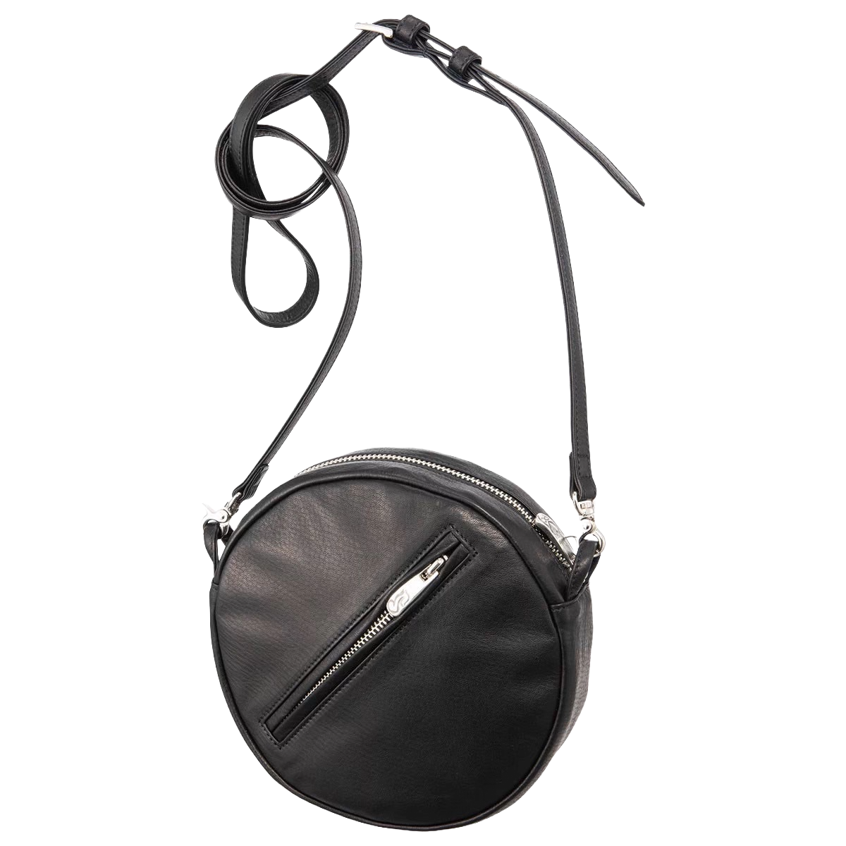 PC RIDERS LEATHER PEACE POUCH W / SILVER ZIPPER