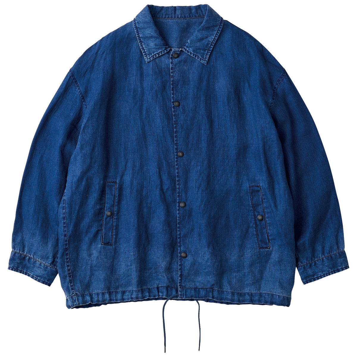 INDIGO LINEN COACH JACKET