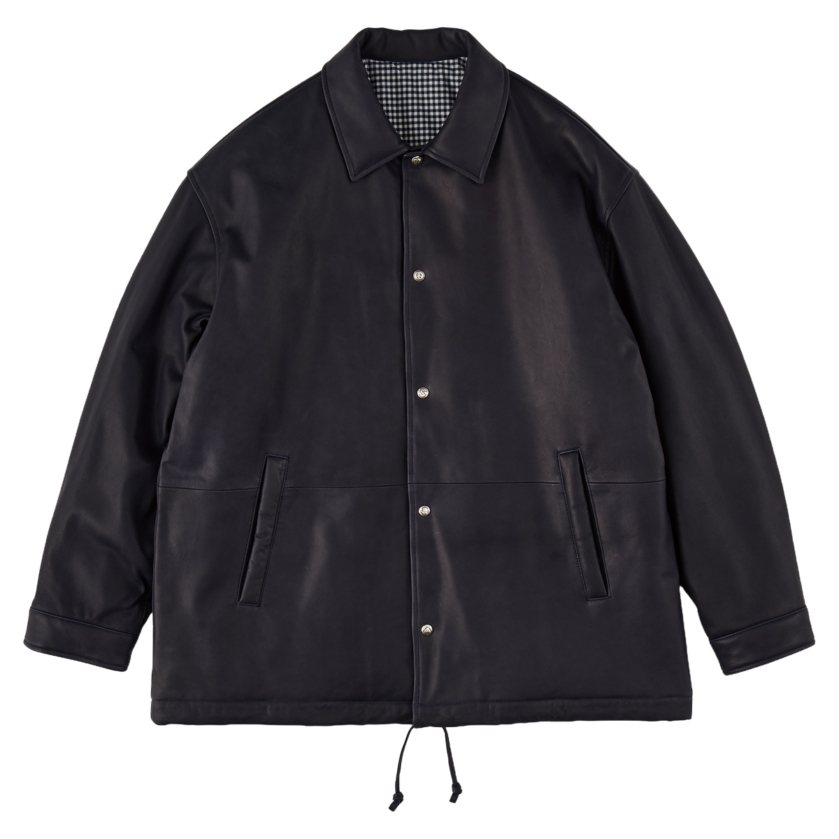 LEATHER COACH JACKET W / LOVE & PEACE SILVER (ENTREFINO)