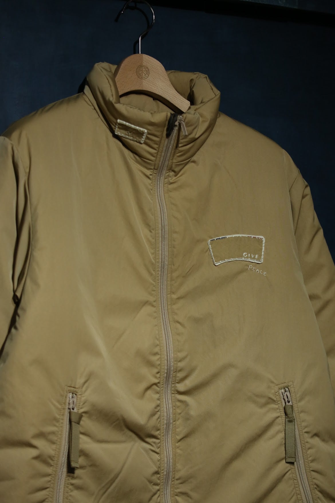 "GINZA EXCLUSIVE" H/W SHEEN NYLON ZIP UP JACKET PATCHWORK CUSTOM