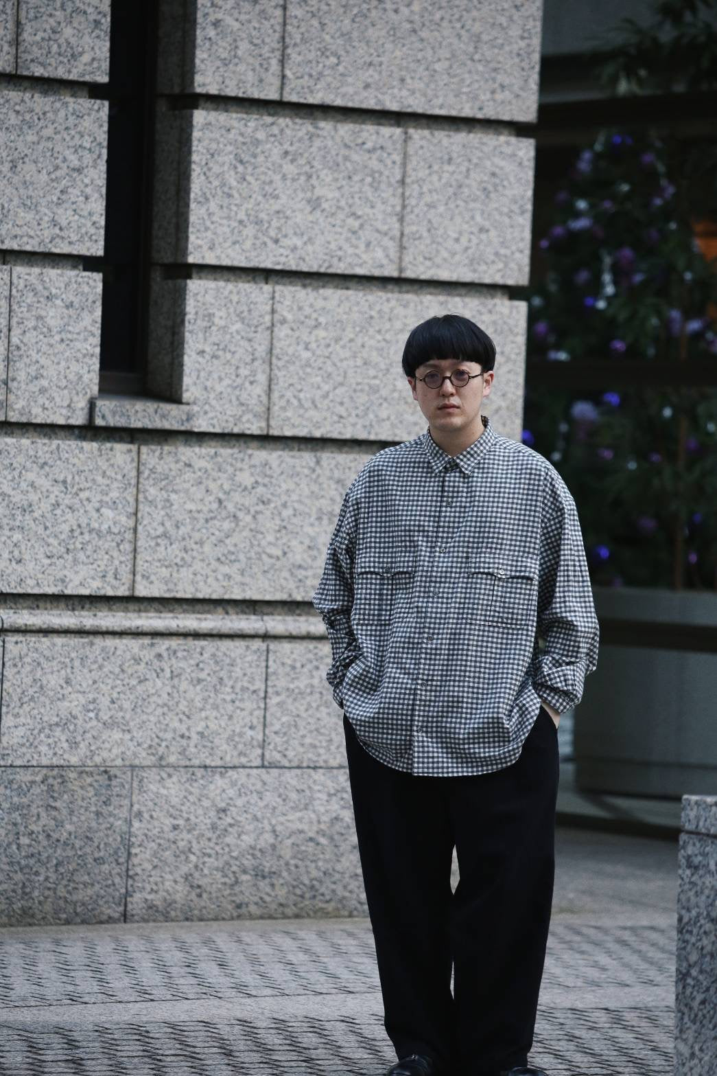 ROLL UP FLANNEL GINGHAM CHECK SHIRT