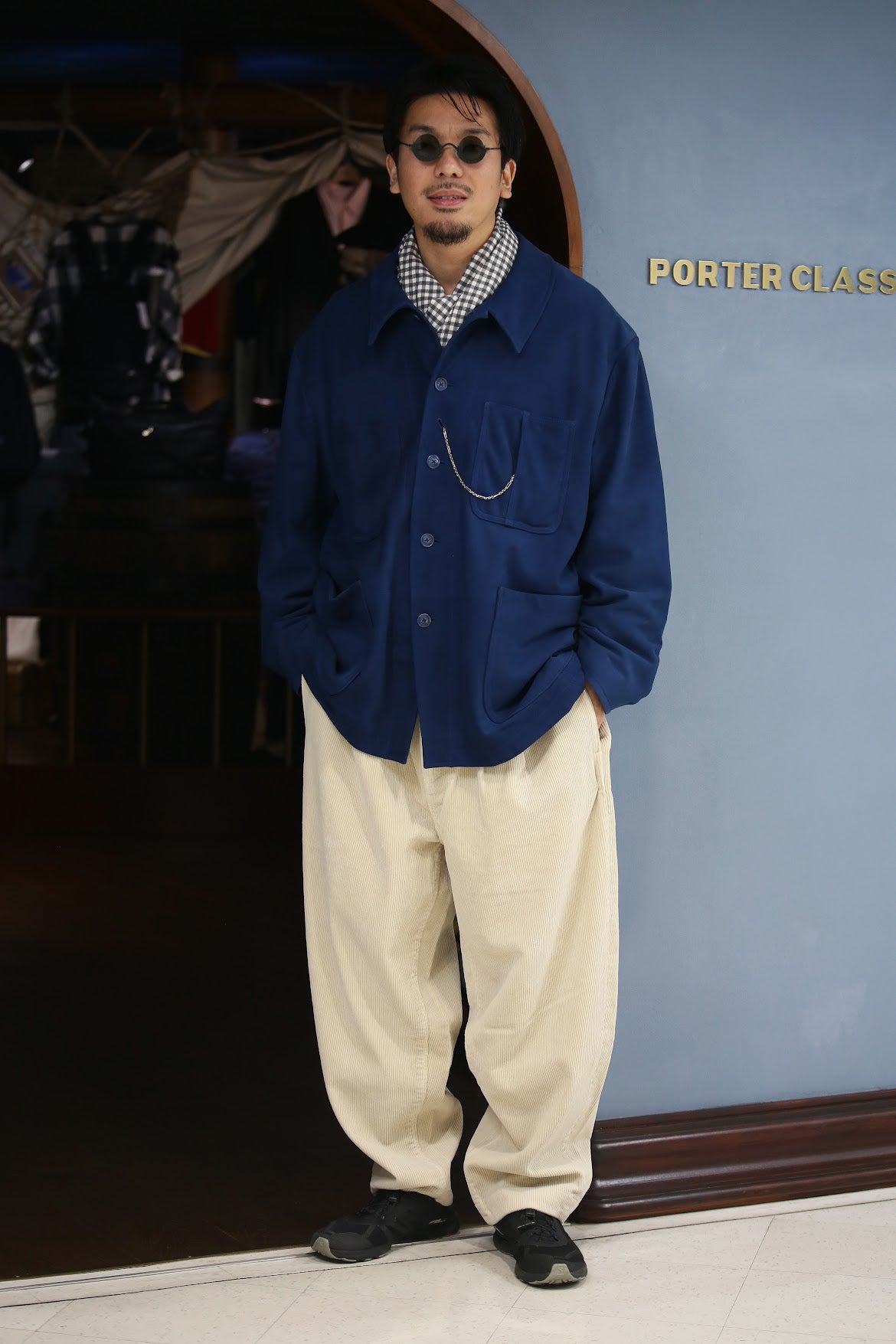 LEATHER SUEDE FRENCH JACKET WATCH CHAIN ITEM (ENTREFINO)