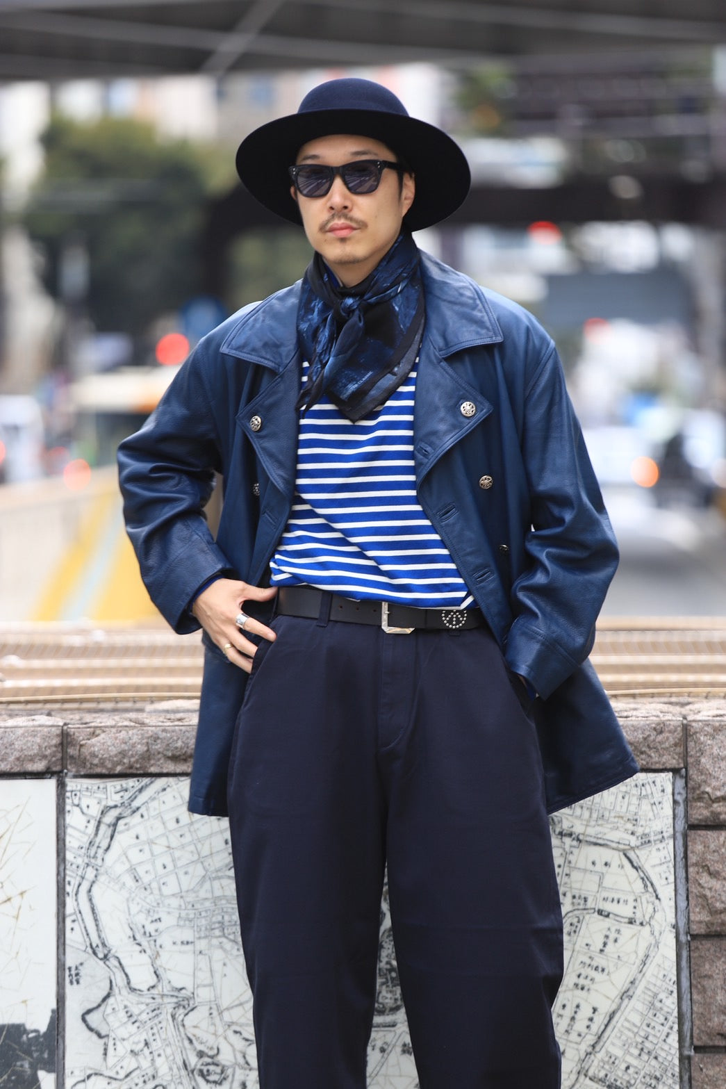 LEATHER DRUG STORE JACKET W / SILVER BUTTONS