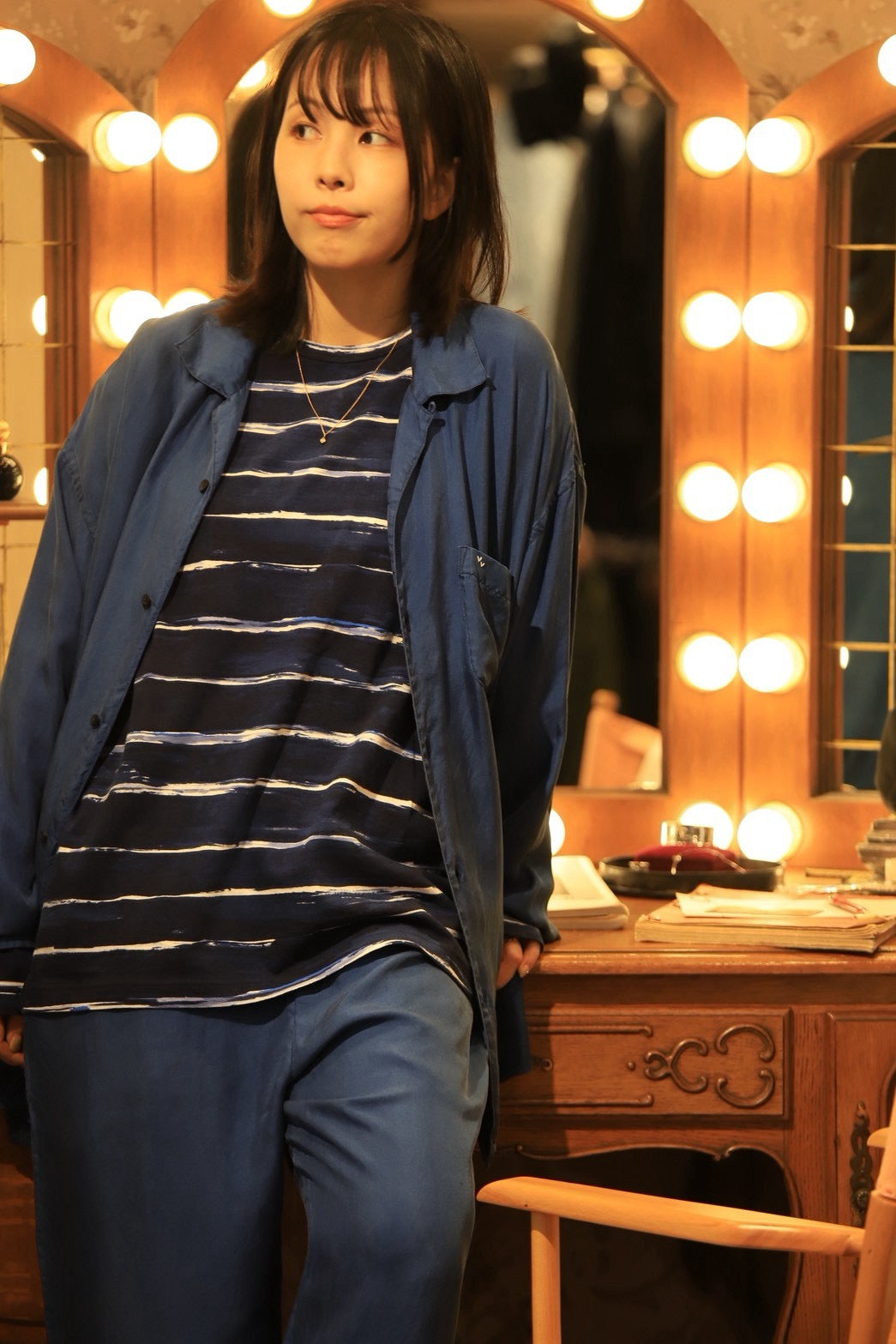 ARTIST BORDER LONG SLEEVE SHIRT  -2026AW-