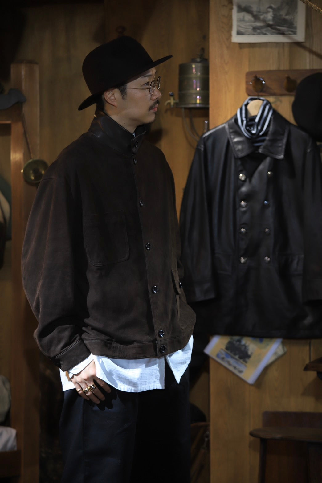 LEATHER SUEDE DUKE JACKET (ENTREFINO)