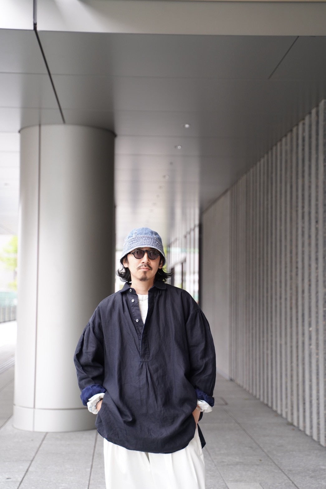 ポータークラシック ファーマーズ リネン プルオーバー シャツ スモック 2 FARMER'S LINEN ARTIST SHIRT