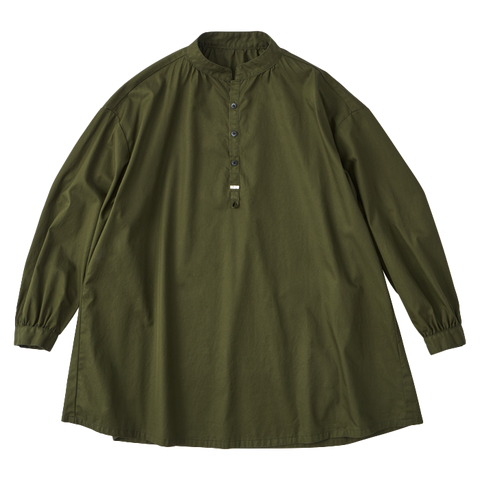 GABARDINE STAND COLLAR LONG SMOCK SHIRT(ギャバジン スタンド GABARDINE STAND COLLAR LONG SMOCK SHIRT(ギャバジン スタンド