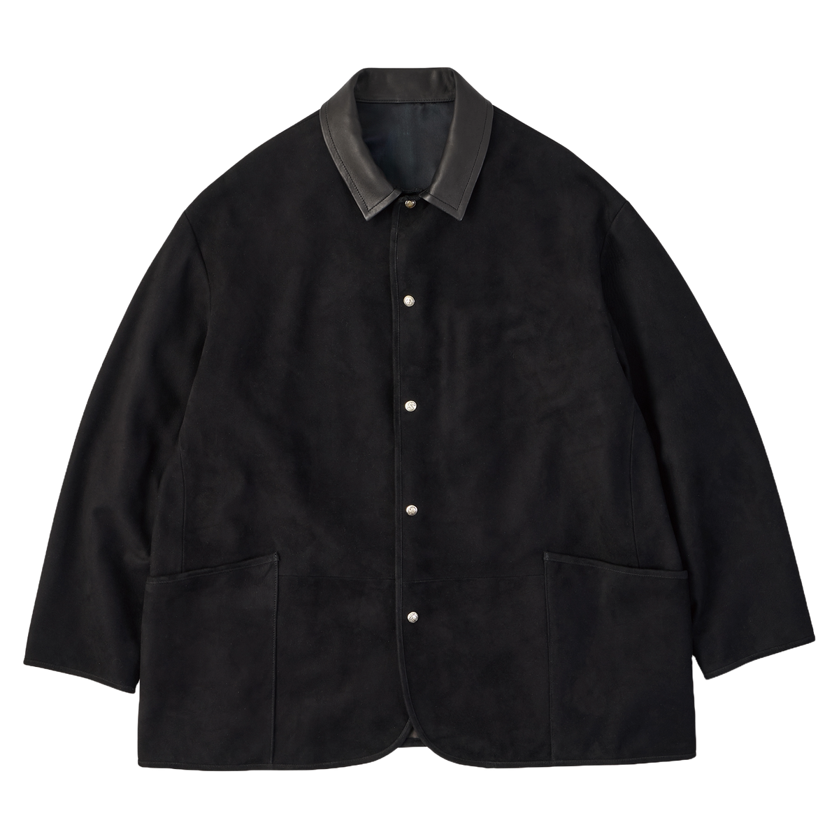 LEATHER SUEDE HORSE RIDING JACKET W / SILVER BUTTONS (ENTREFINO)