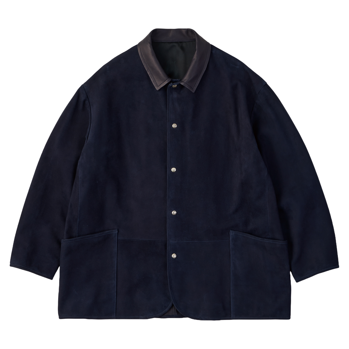 LEATHER SUEDE HORSE RIDING JACKET W / SILVER BUTTONS (ENTREFINO)