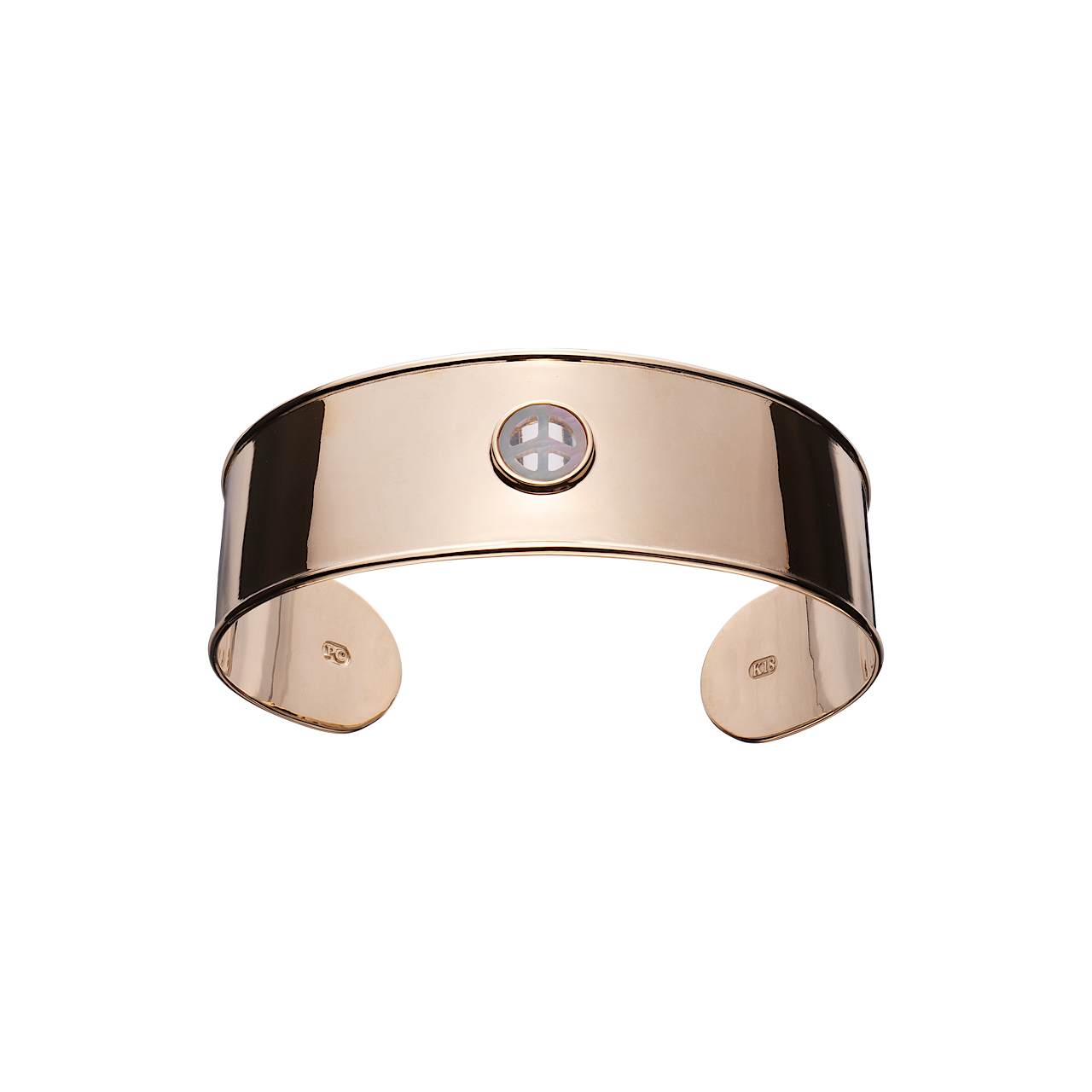 "GINZA EXCLUSIVE" PEACE INLAY GOLD BANGLE