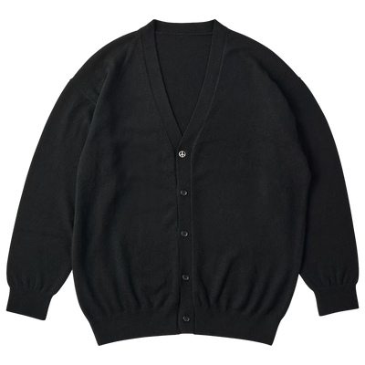 CASHMERE KNIT CARDIGAN W / SILVER BUTTON (BABY CASH)