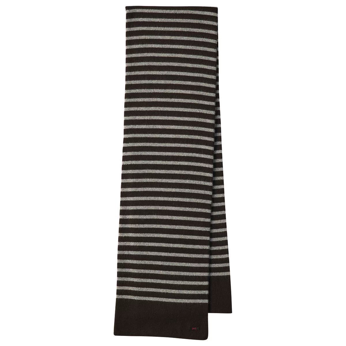 CASHMERE KNIT BORDER STOLE (BABY CASH)