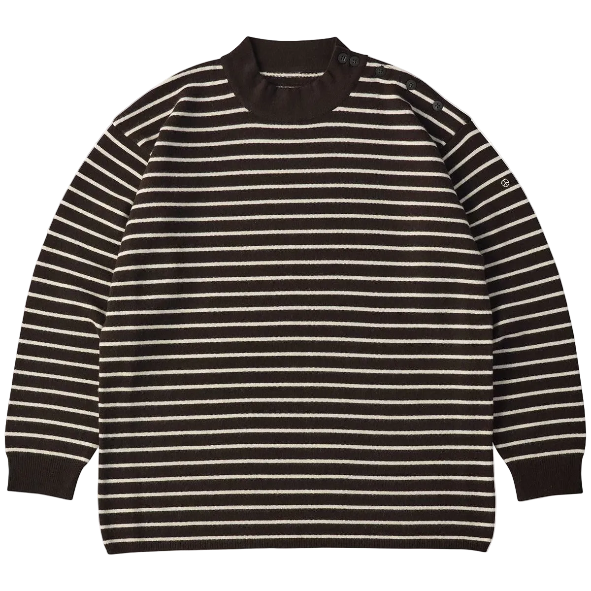 H/W CASHMERE KNIT PEACE BORDER MOCKNECK (BABY CASH)