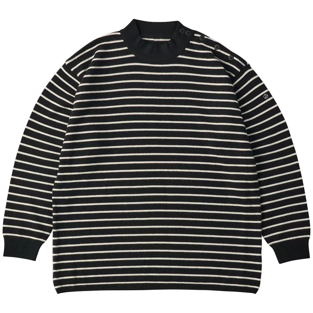 H/W CASHMERE KNIT PEACE BORDER MOCKNECK (BABY CASH)
