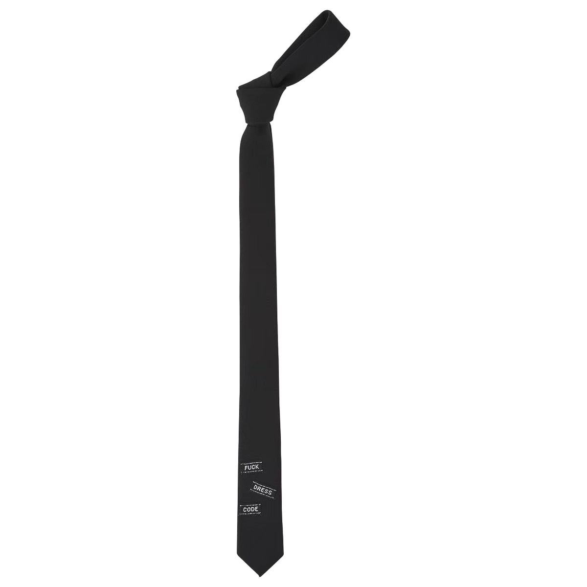 BLACK GABARDINE TIE (FUCK DRESS CODE)