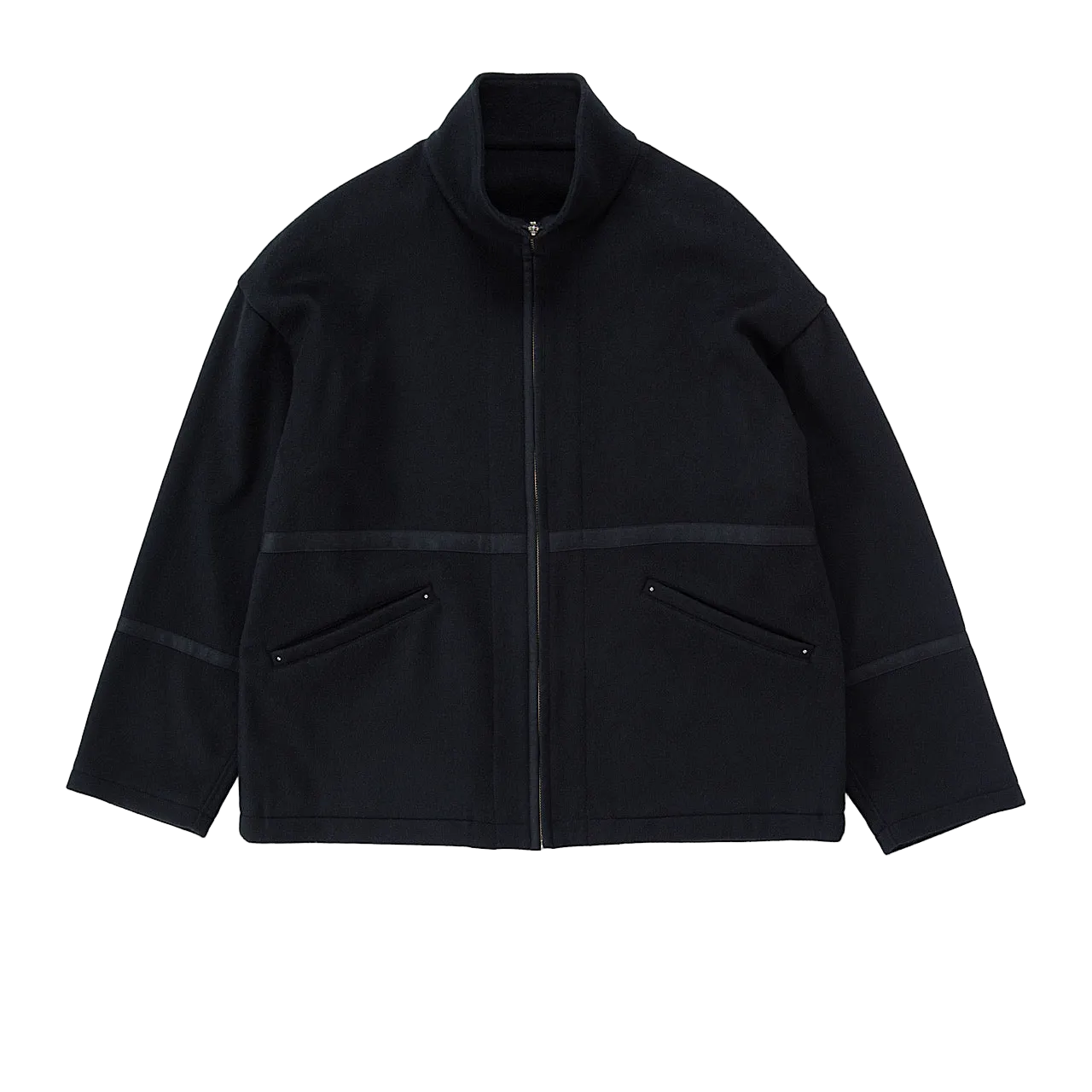 "GINZA EXCLUSIVE" H/W CASHMERE ZIP UP JACKET W / SILVER STUDS CUSTOM (BABY CASH)