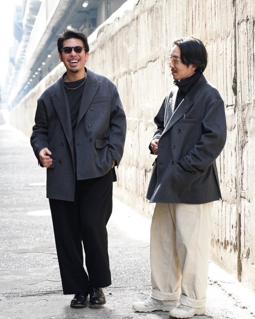 CASHMERE DE GAULLE DOUBLE TAILORED JACKET W/PLATINUM CHARM (BABY CASH)