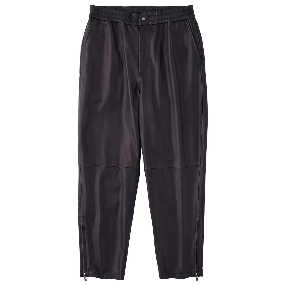 LEATHER PANTS W/LOVE & PEACE SILVER (ENTREFINO)