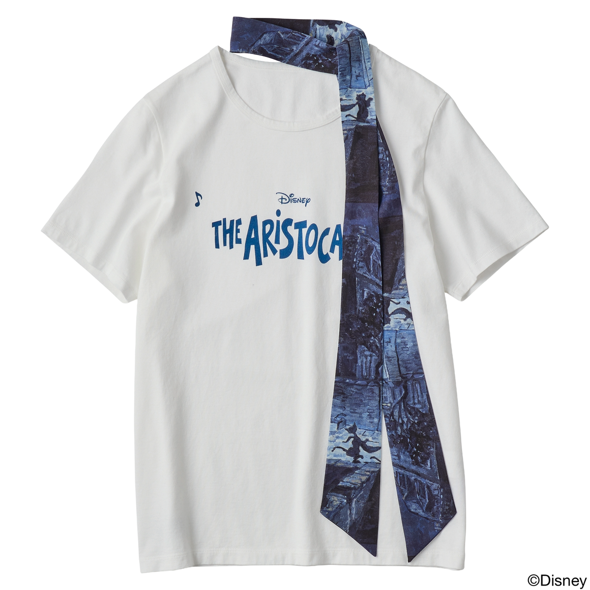 DISNEY / PC T-SHIRT COLLECTION LADIES' T-SHIRT WITH SCARVES / THE ARISTOCATS