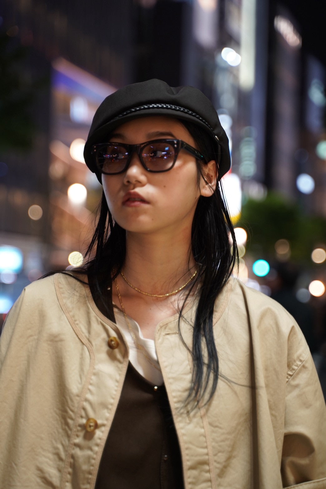 LEATHER SUEDE VEST W / TIGER'S EYE & SILVER (PC GINZA EXCLUSIVE)