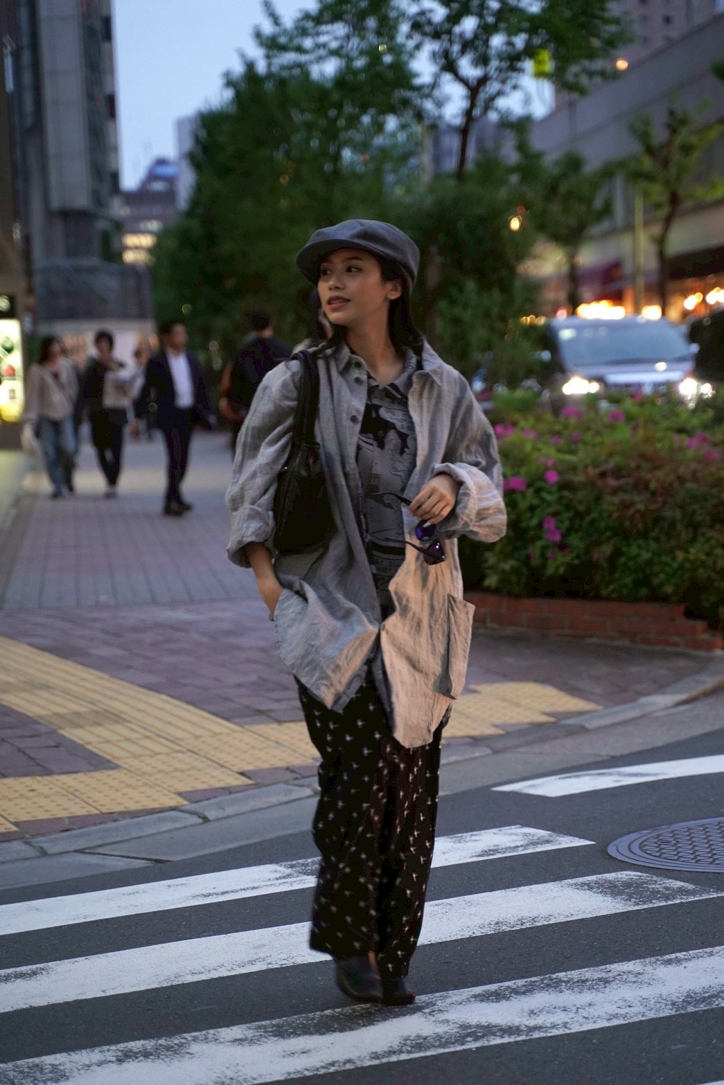 PIN STRIPE LINEN COTTON CASQUETTE