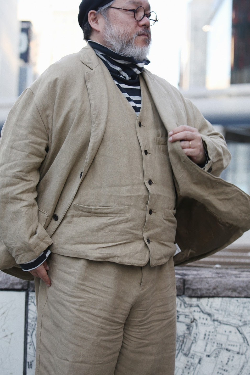 新品 porter classic 22AW ヴィンテージリネンコート カスタム PORTER CLASSIC ポータークラシック ロングコート ギャバジン