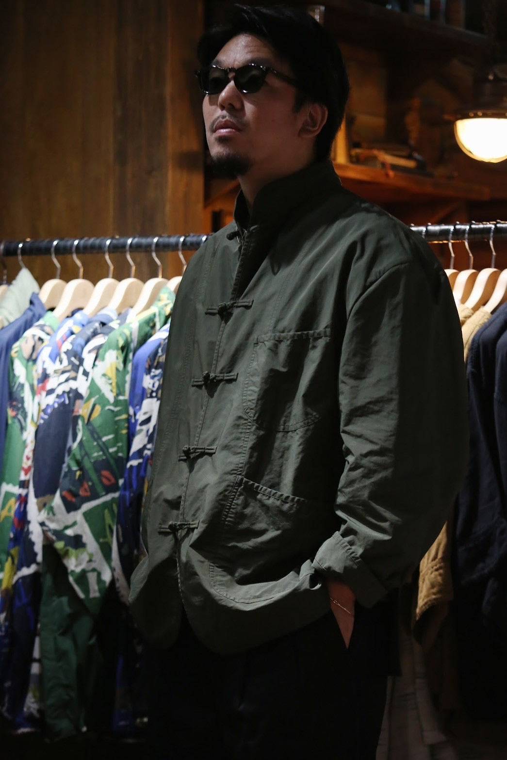 Porter ￼Classic CASHMERE CHINESE JACKET KASURI ORIGINAL CHINESE JACKET（カスリ オリジナル