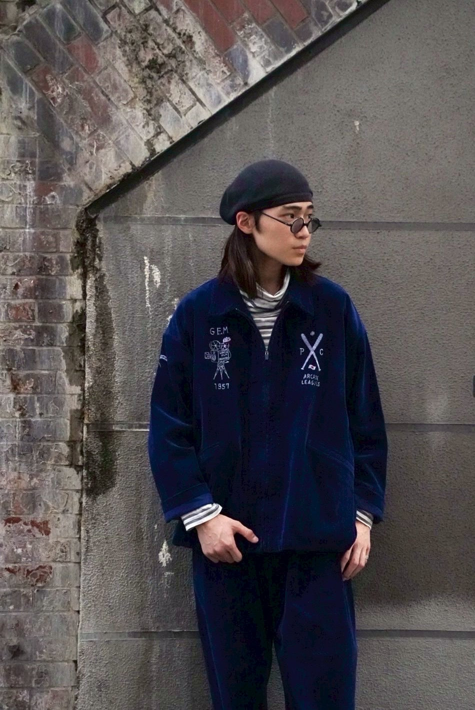 CORDUROY ZIP JACKET EMBROIDERY (SANDLOT)