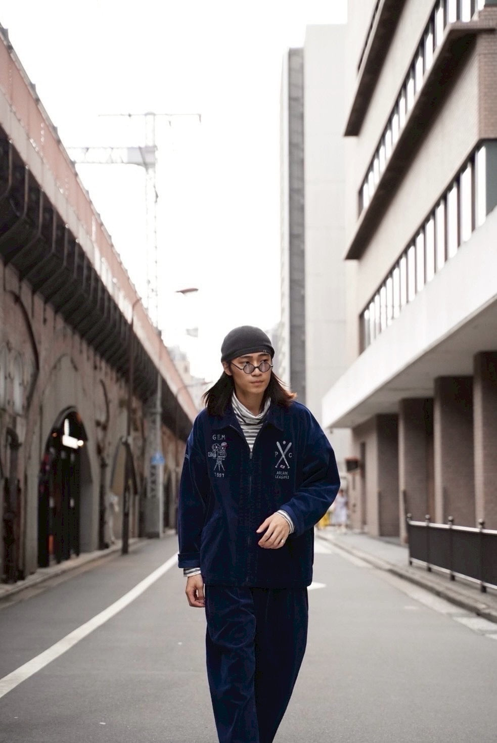 CORDUROY ZIP JACKET EMBROIDERY (SANDLOT)