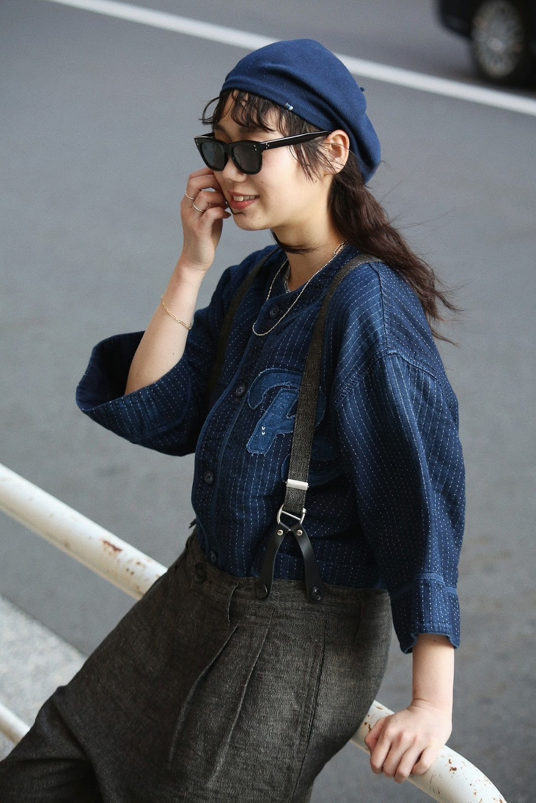 SASHIKO STRIPE BASEBALL SHIRT CUSTOM