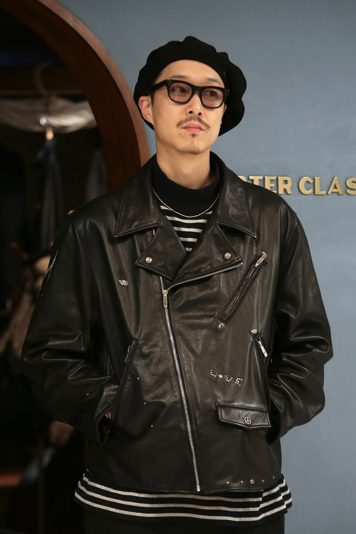 PC RIDERS JACKET W / LOVE & PEACE SILVER CUSTOM 002 (LIMITED)