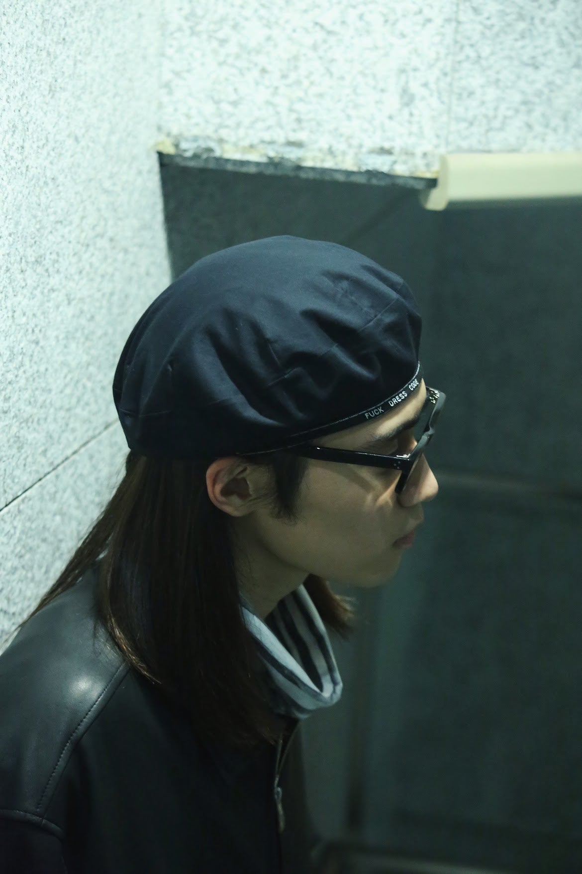 BLACK GABARDINE BERET  (FUCK DRESS CODE PIPING OUTSIDE)