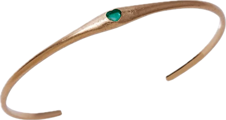 HEART EMERALD GOLD BANGLE  LIMITED EDITION