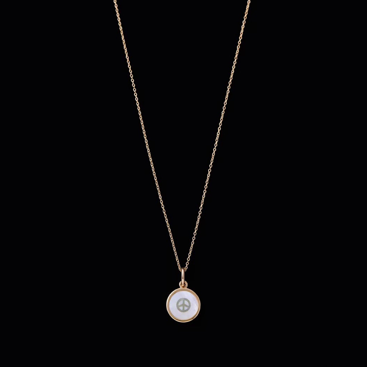 PEACE SHELL GOLD INLAY NECKLACE