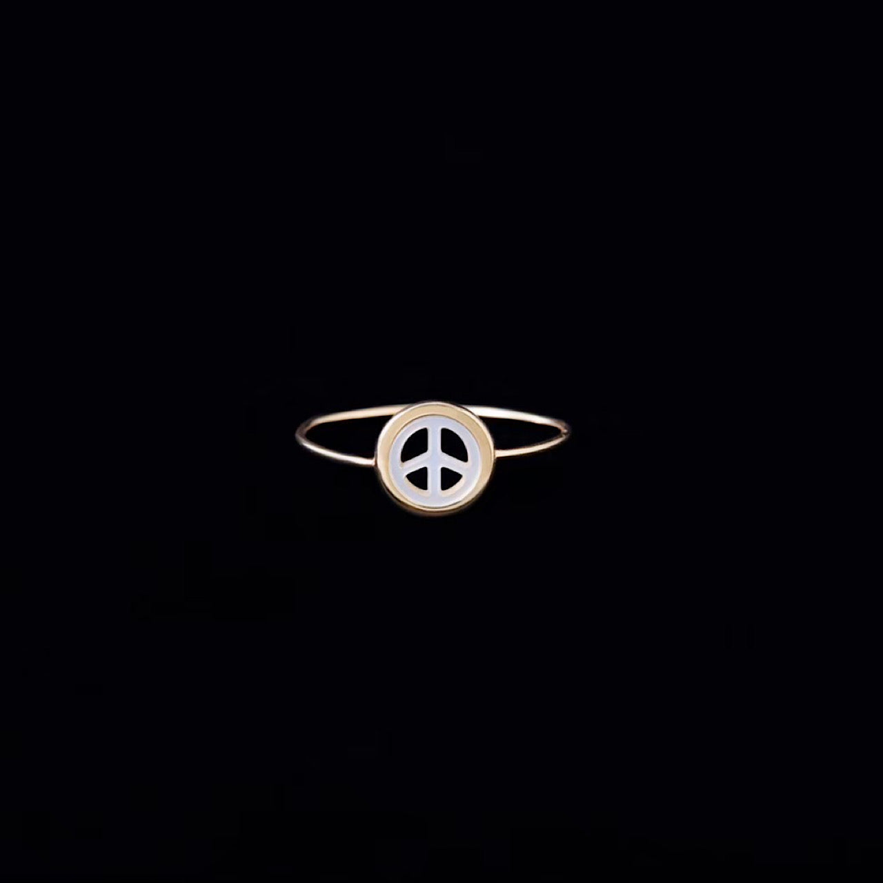 PEACE SHELL GOLD RING
