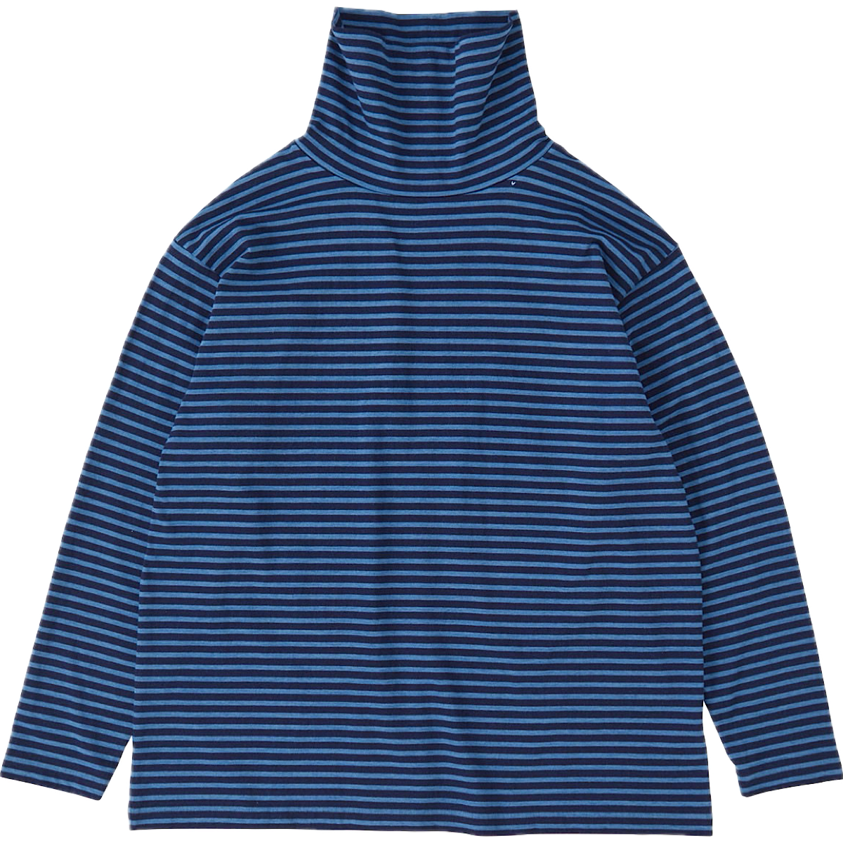 H/W INDIGO BORDER TURTLENECK