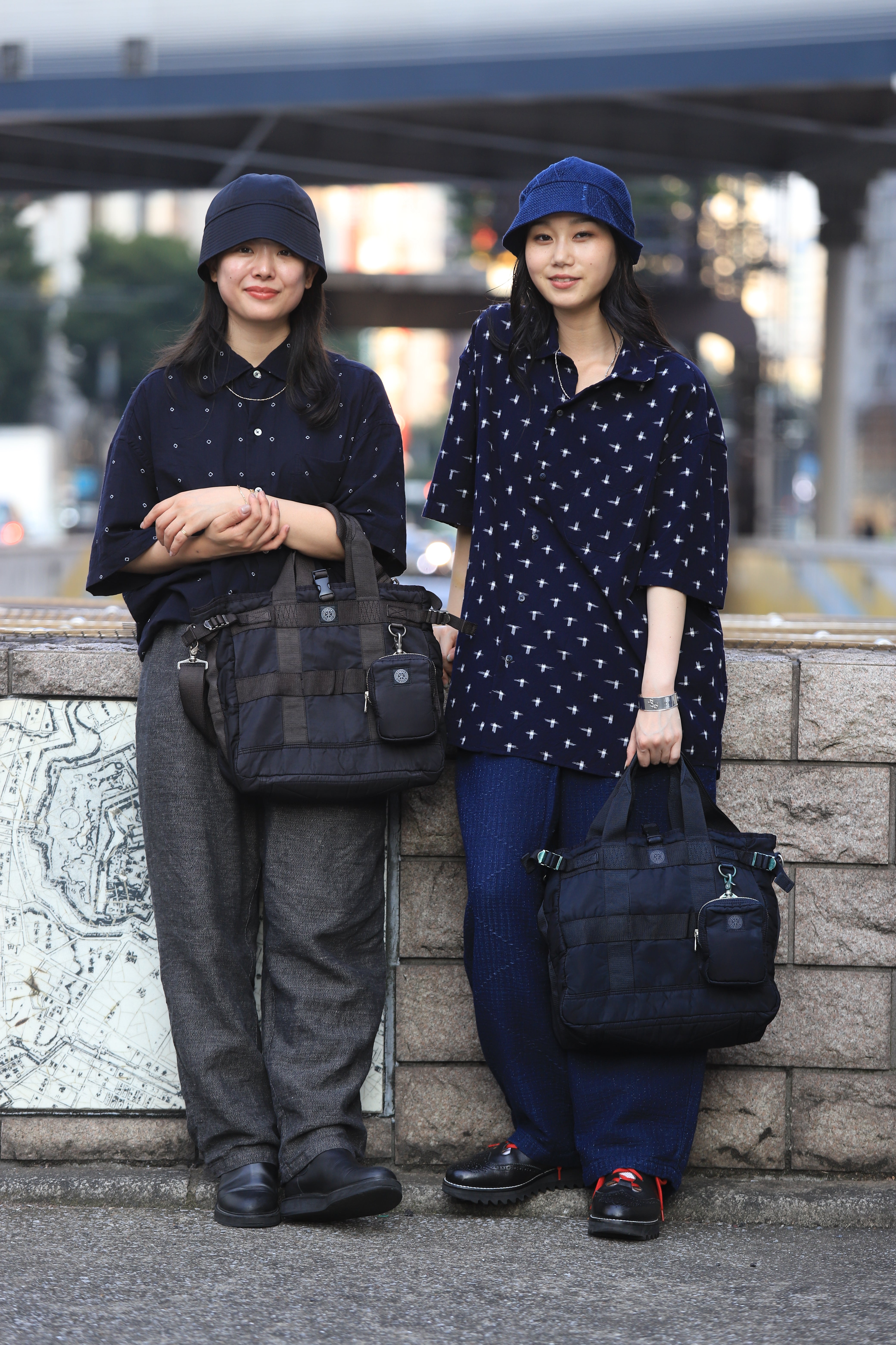 "GINZA EXCLUSIVE" SUPER NYLON TOTE BAG M -DARK NAVY-